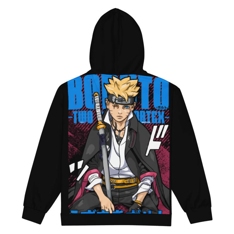 Unisex Zip Hoodie BLUE-LOGO | STAYLACRA Anime Collection 1
