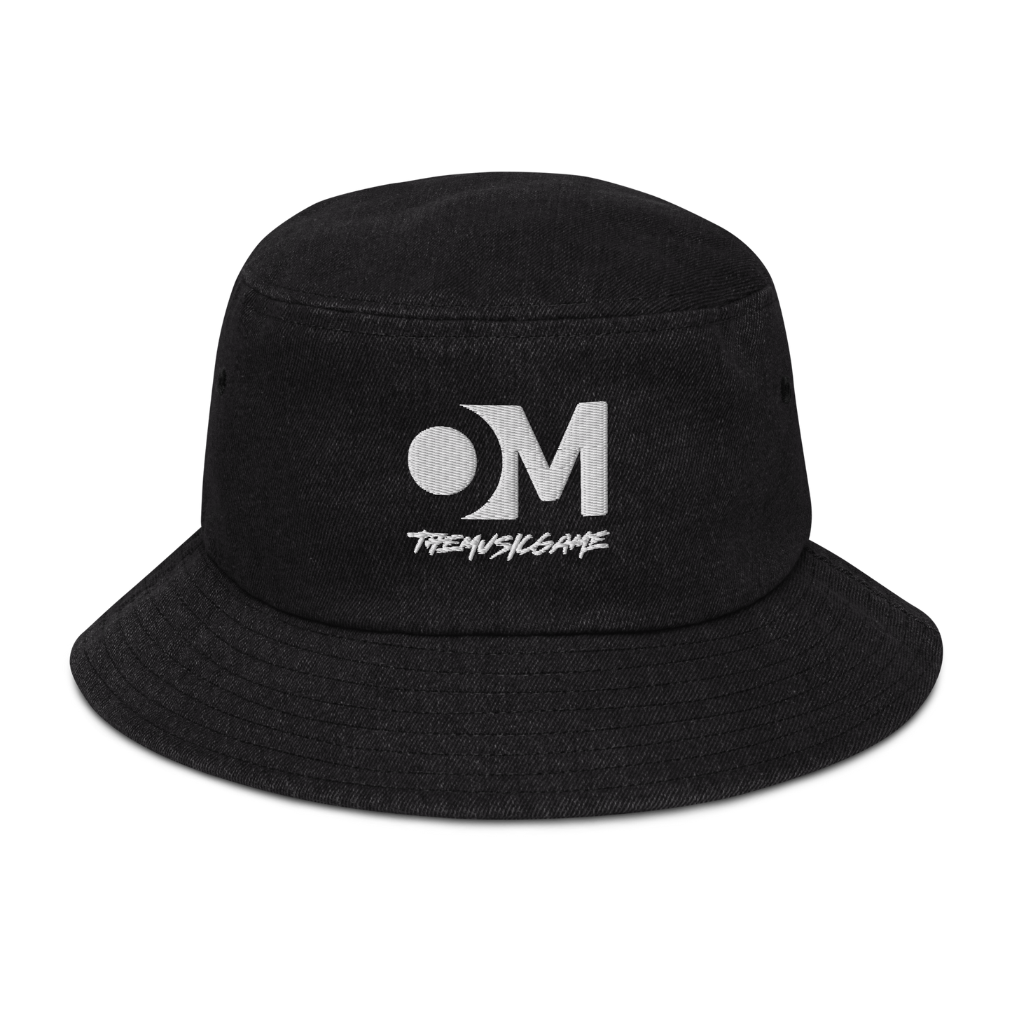 Denim Bucket Hat "OmTheMusicGame" V1 Embroidery 3D PUFF