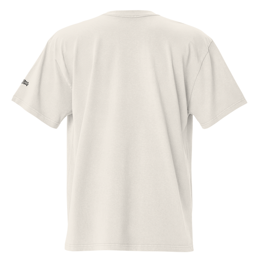 SL Embroidered Oversized Tee – Bone