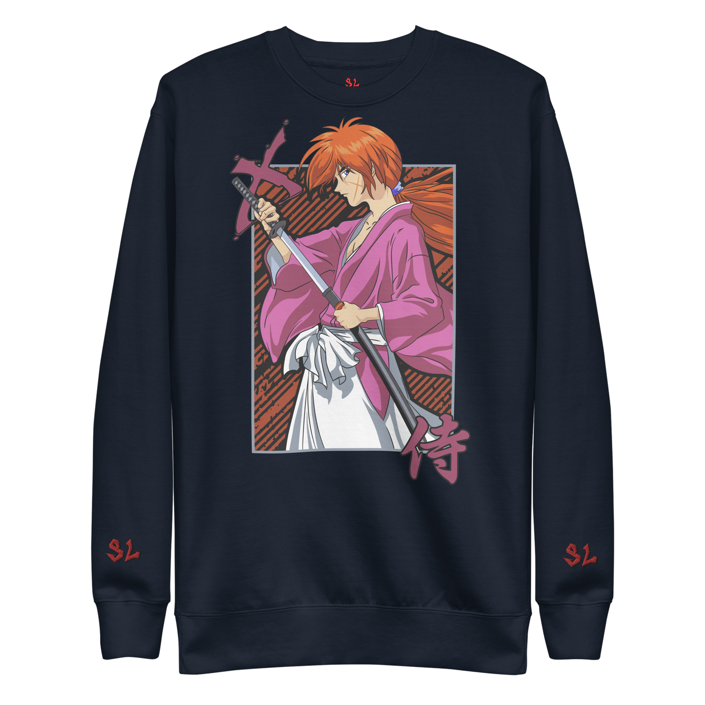 Premium Sweatshirt with Embroidery RED-LOGO | STAYLACRA Anime Collection 1