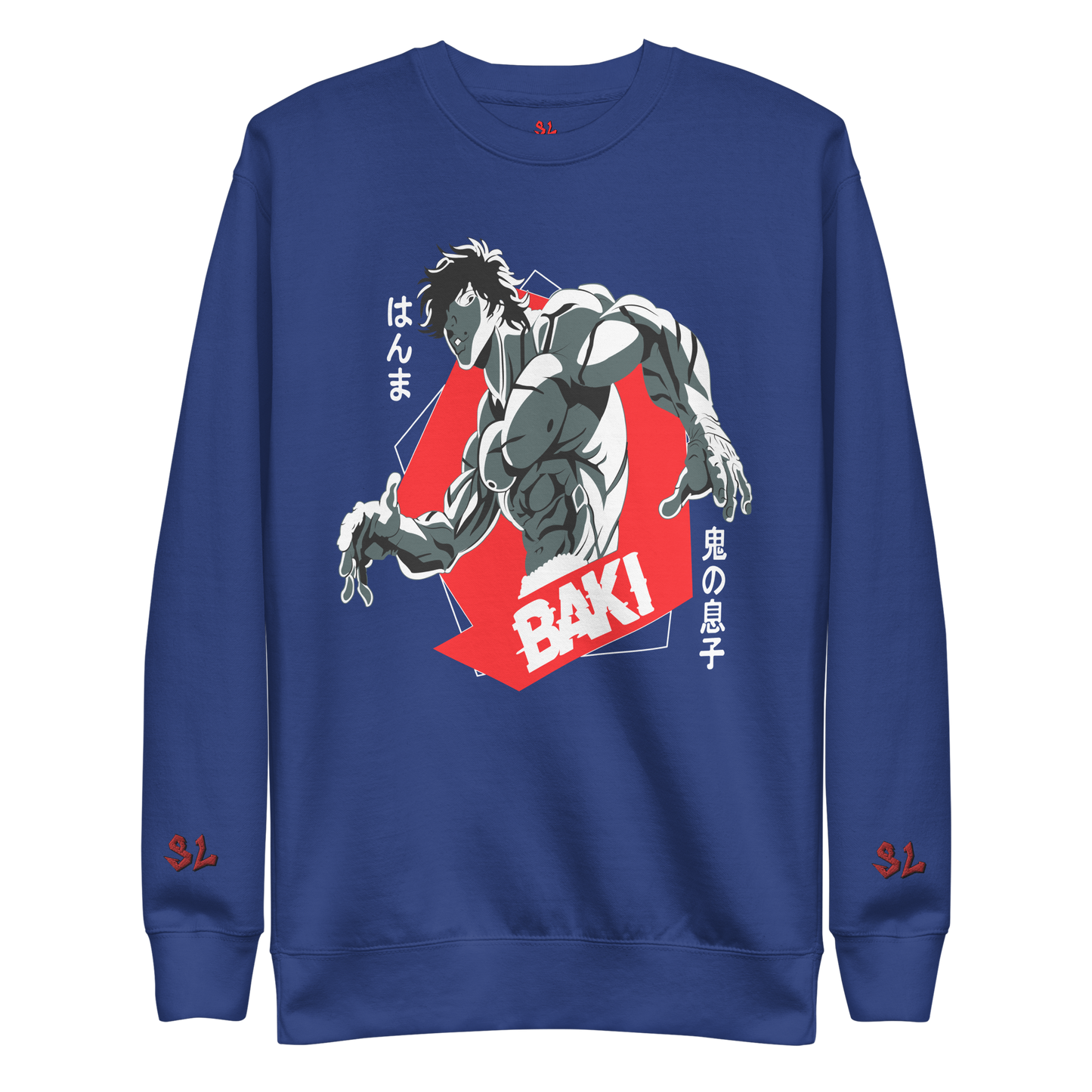 Premium Sweatshirt with Embroidery RED-LOGO | STAYLACRA Anime Collection 1