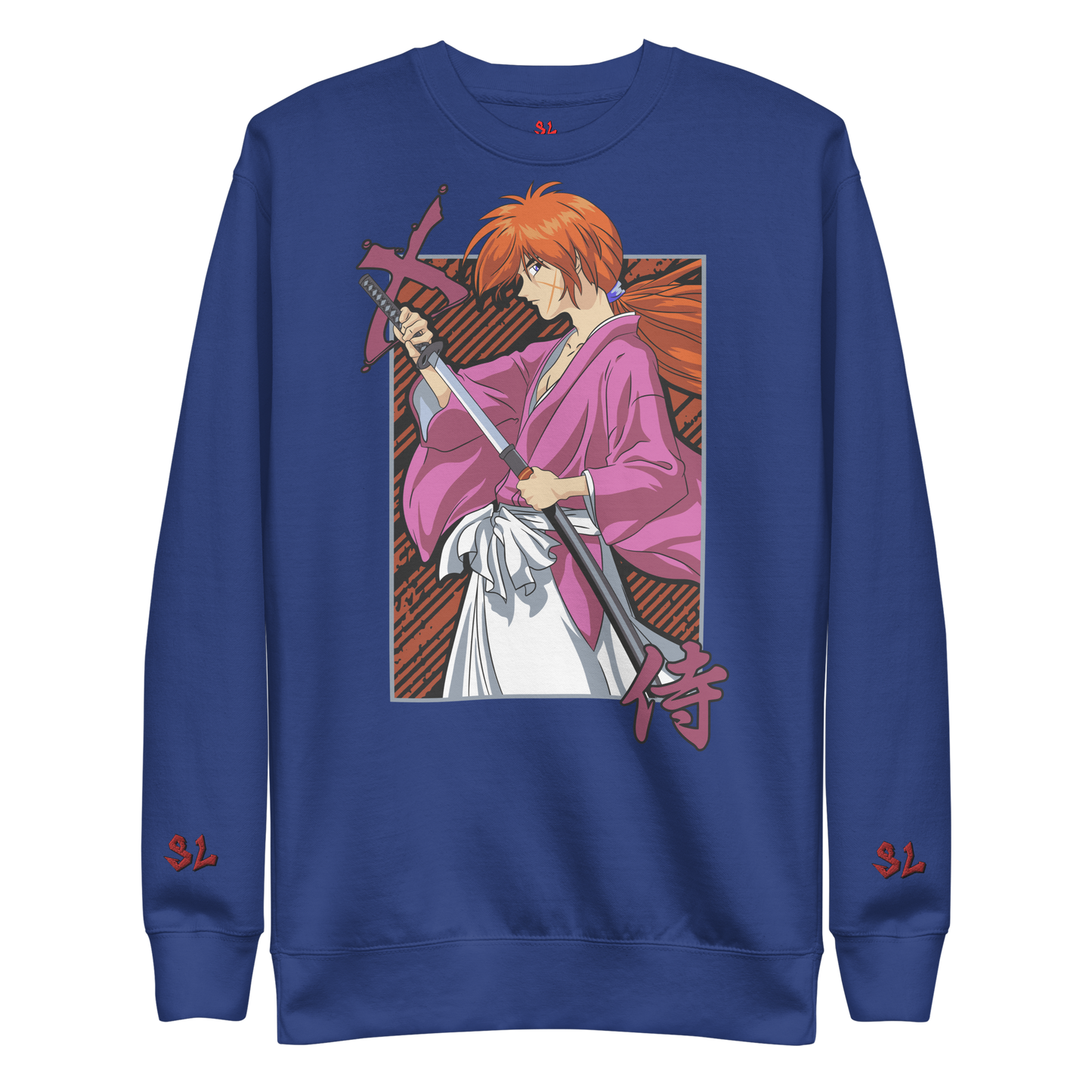 Premium Sweatshirt with Embroidery RED-LOGO | STAYLACRA Anime Collection 1