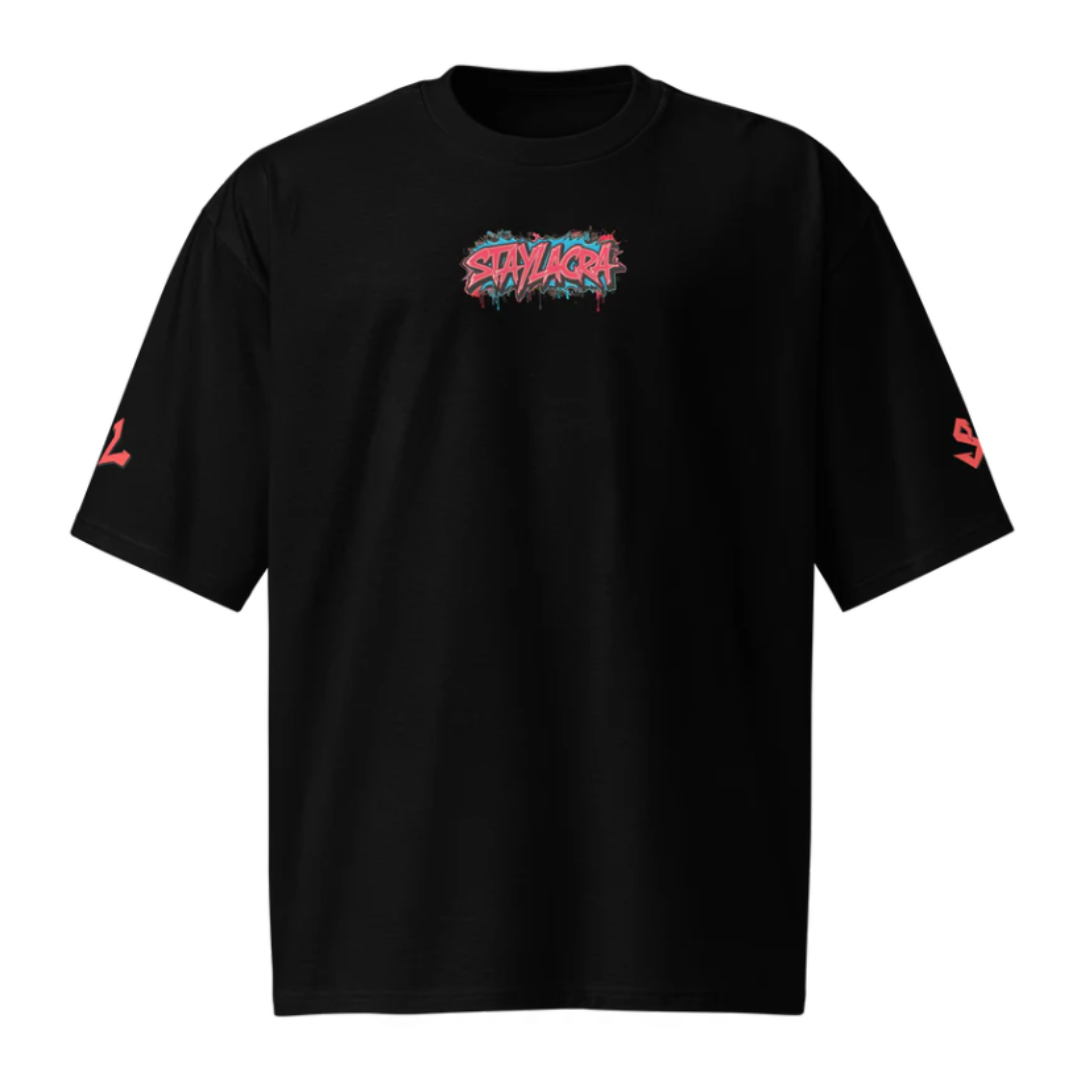 Camiseta Heavyweight Épica RED-LOGO | STAYLACRA Anime Collection 1