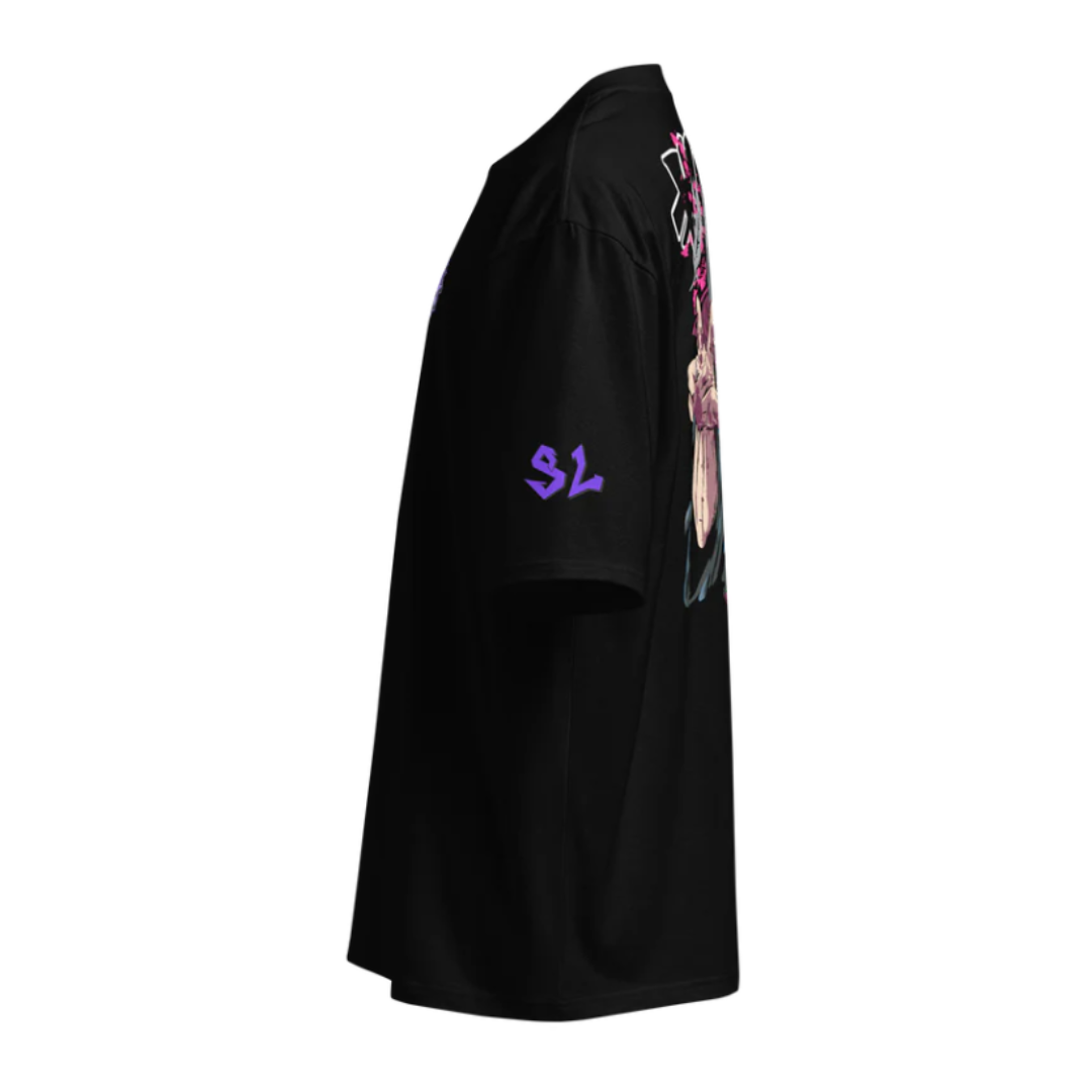 Camiseta Heavyweight Épica PURPLE-LOGO | STAYLACRA Anime Collection 1