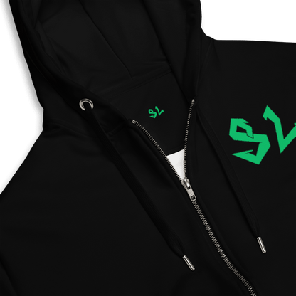 Unisex Zip Hoodie GREEN-LOGO | STAYLACRA Anime Collection 1