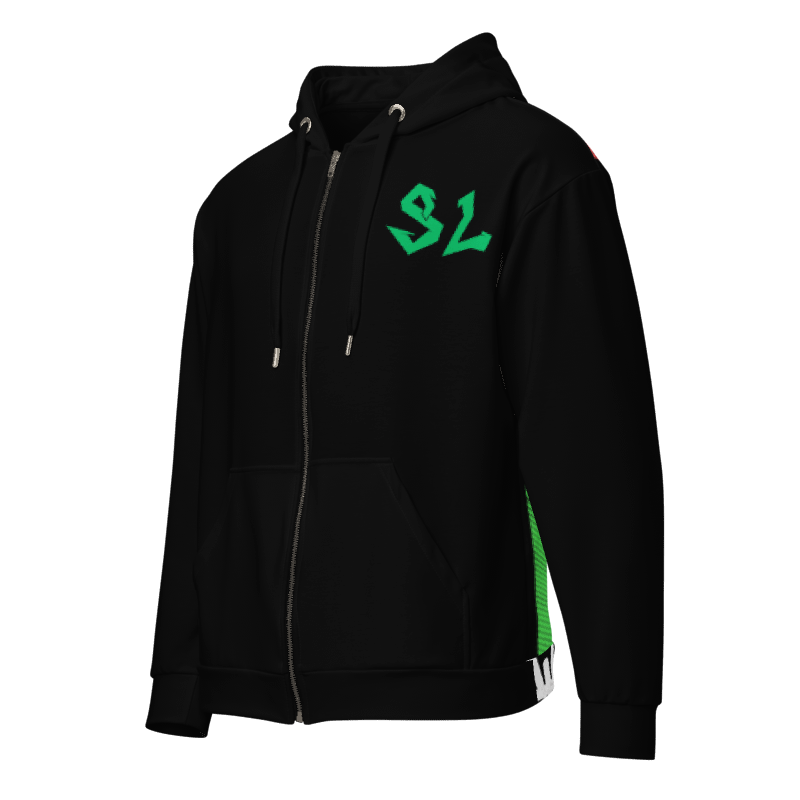 Unisex Zip Hoodie GREEN-LOGO | STAYLACRA Anime Collection 1