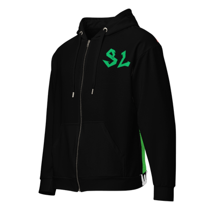 Unisex Zip Hoodie GREEN-LOGO | STAYLACRA Anime Collection 1