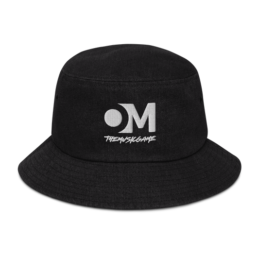 Denim Bucket Hat "OmTheMusicGame" V1  Embroidery 3D PUFF