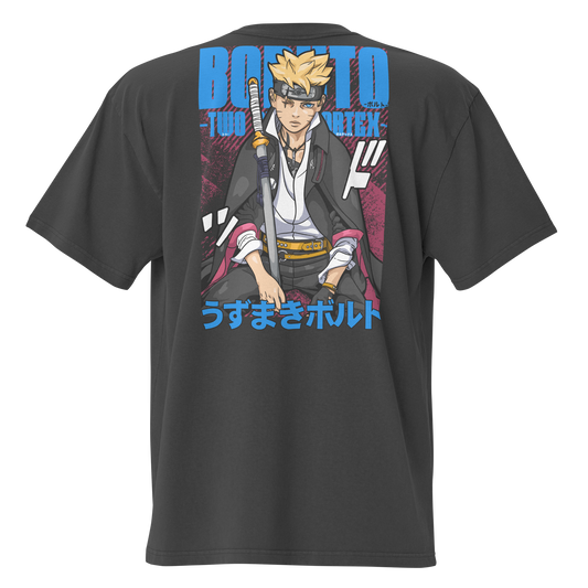 Camiseta Oversized Épica BLUE-LOGO | STAYLACRA Anime Collection 1