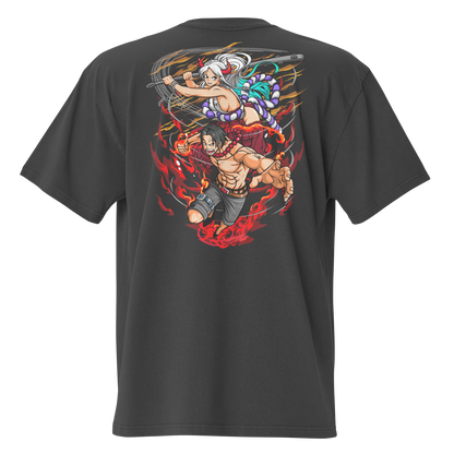 Camiseta Oversized Épica RED-LOGO | STAYLACRA Anime Collection 1