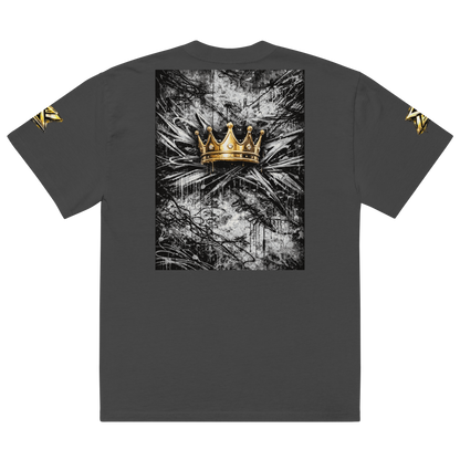Crown Statement Oversized Tee – Black
