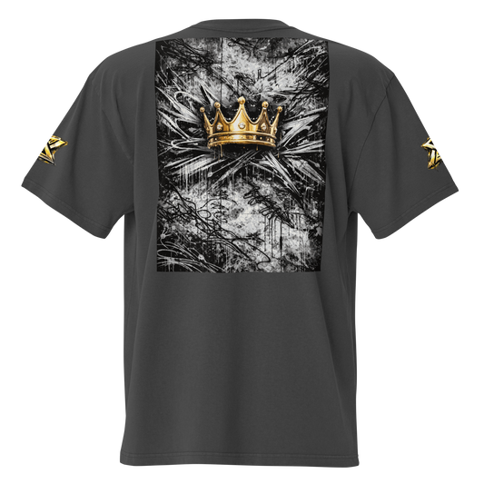 Crown Statement Oversized Tee – Black