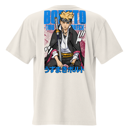 Camiseta Oversized Épica BLUE-LOGO | STAYLACRA Anime Collection 1