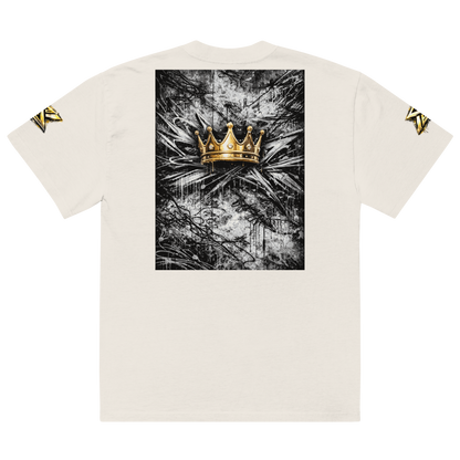 Crown Statement Oversized Tee – Bone