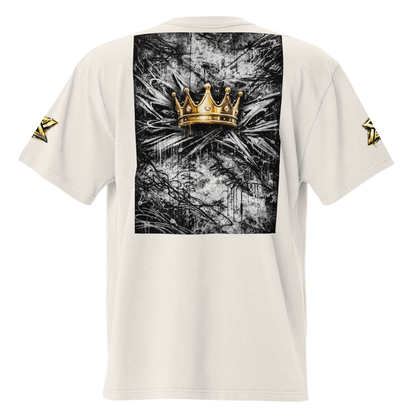 Crown Statement Oversized Tee – Bone