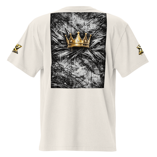 Crown Statement Oversized Tee – Bone