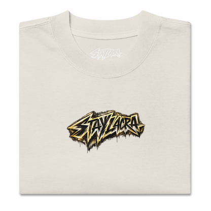 Crown Statement Oversized Tee – Bone