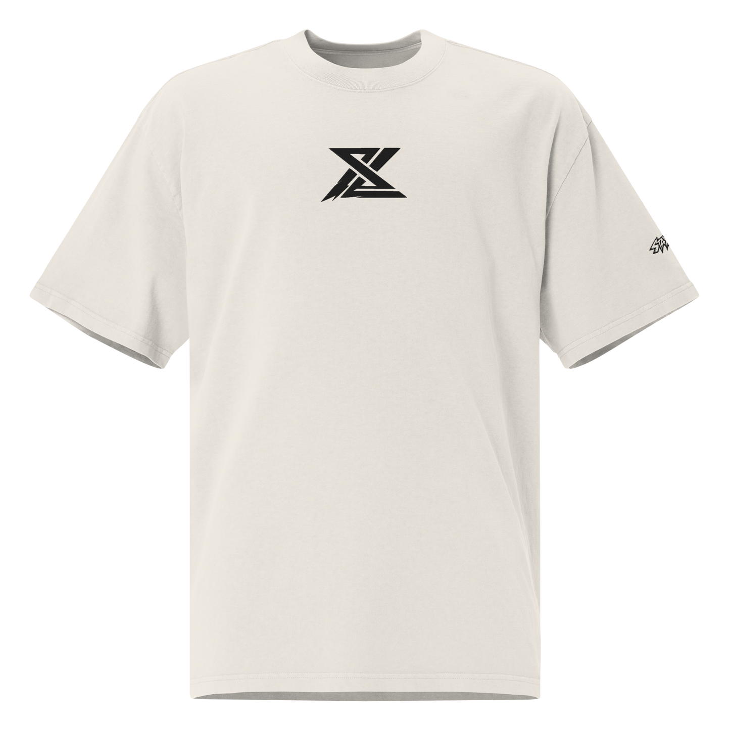 SL Embroidered Oversized Tee – Bone