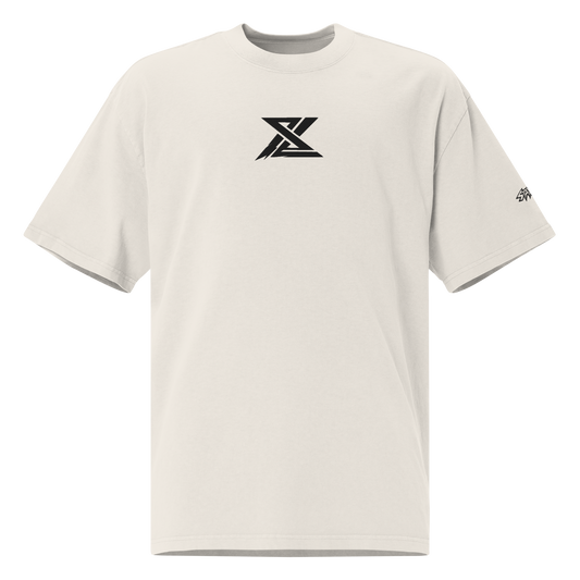 SL Embroidered Oversized Tee – Bone