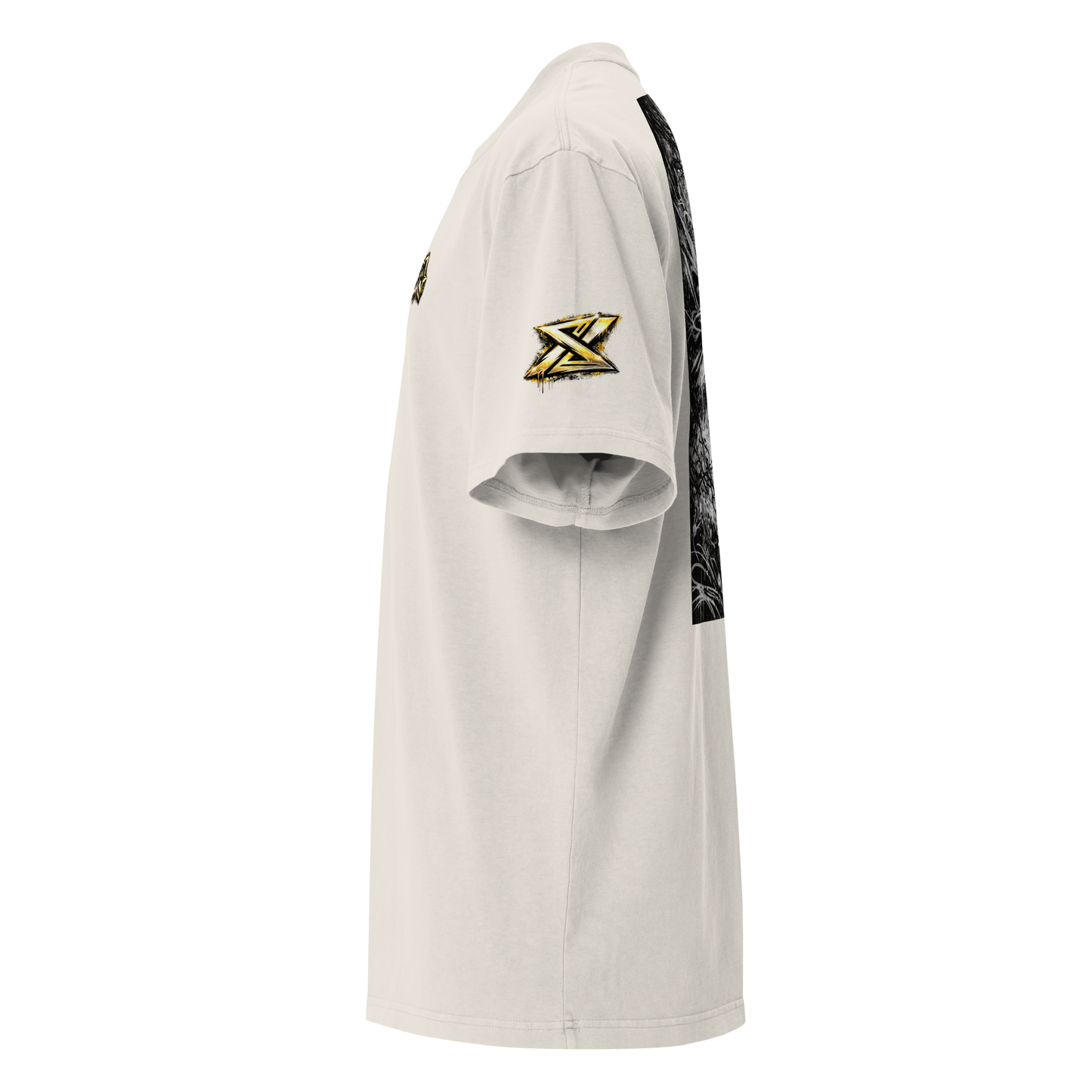 Crown Statement Oversized Tee – Bone