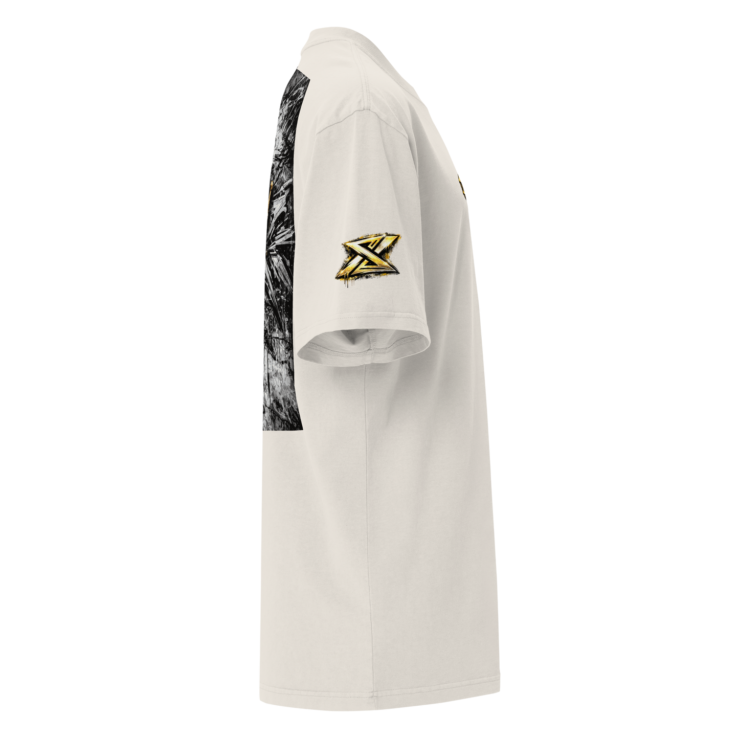 Crown Statement Oversized Tee – Bone