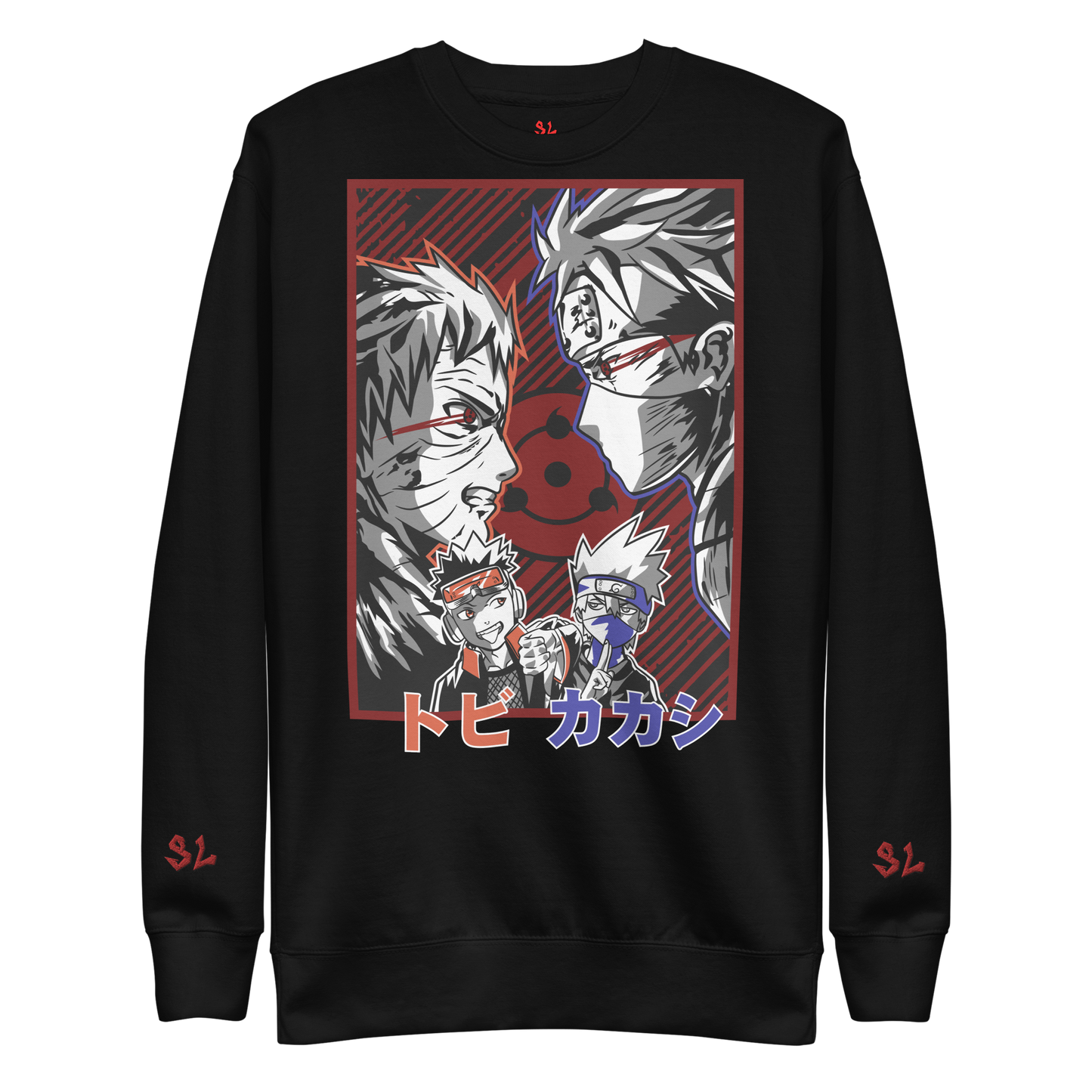 Premium Sweatshirt with Embroidery RED-LOGO | STAYLACRA Anime Collection 1