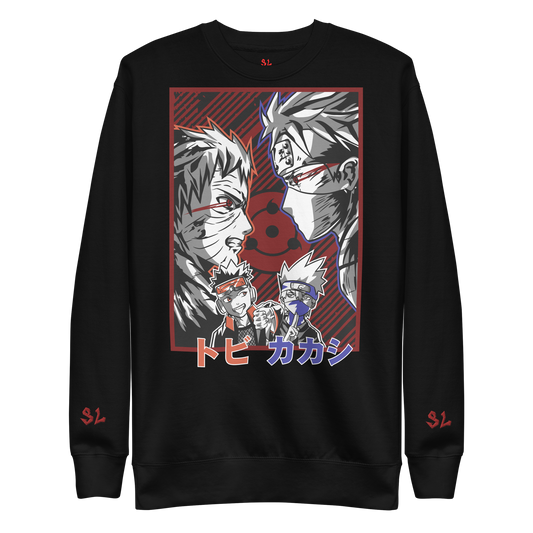 Premium Sweatshirt with Embroidery RED-LOGO | STAYLACRA Anime Collection 1