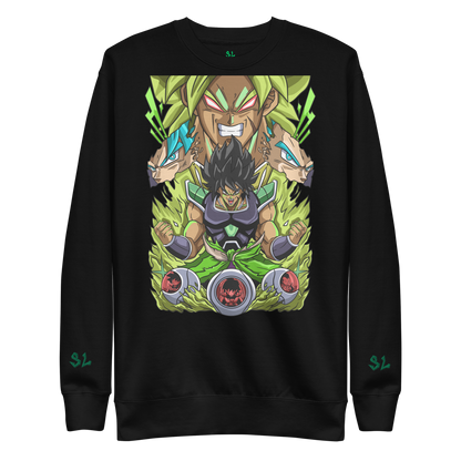 Premium Sweatshirt with Embroidery GREEN-LOGO | STAYLACRA Anime Collection 1