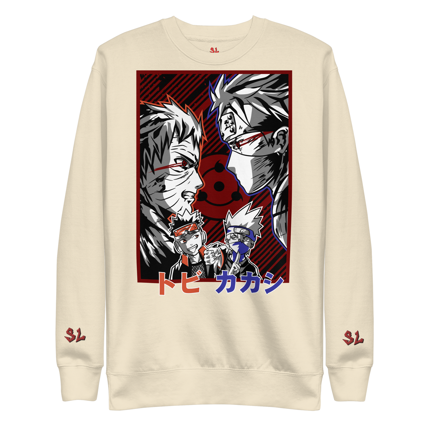 Premium Sweatshirt with Embroidery RED-LOGO | STAYLACRA Anime Collection 1