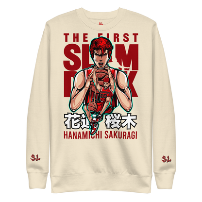 Premium Sweatshirt with Embroidery RED-LOGO | STAYLACRA Anime Collection 1