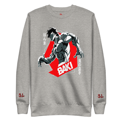 Premium Sweatshirt with Embroidery RED-LOGO | STAYLACRA Anime Collection 1