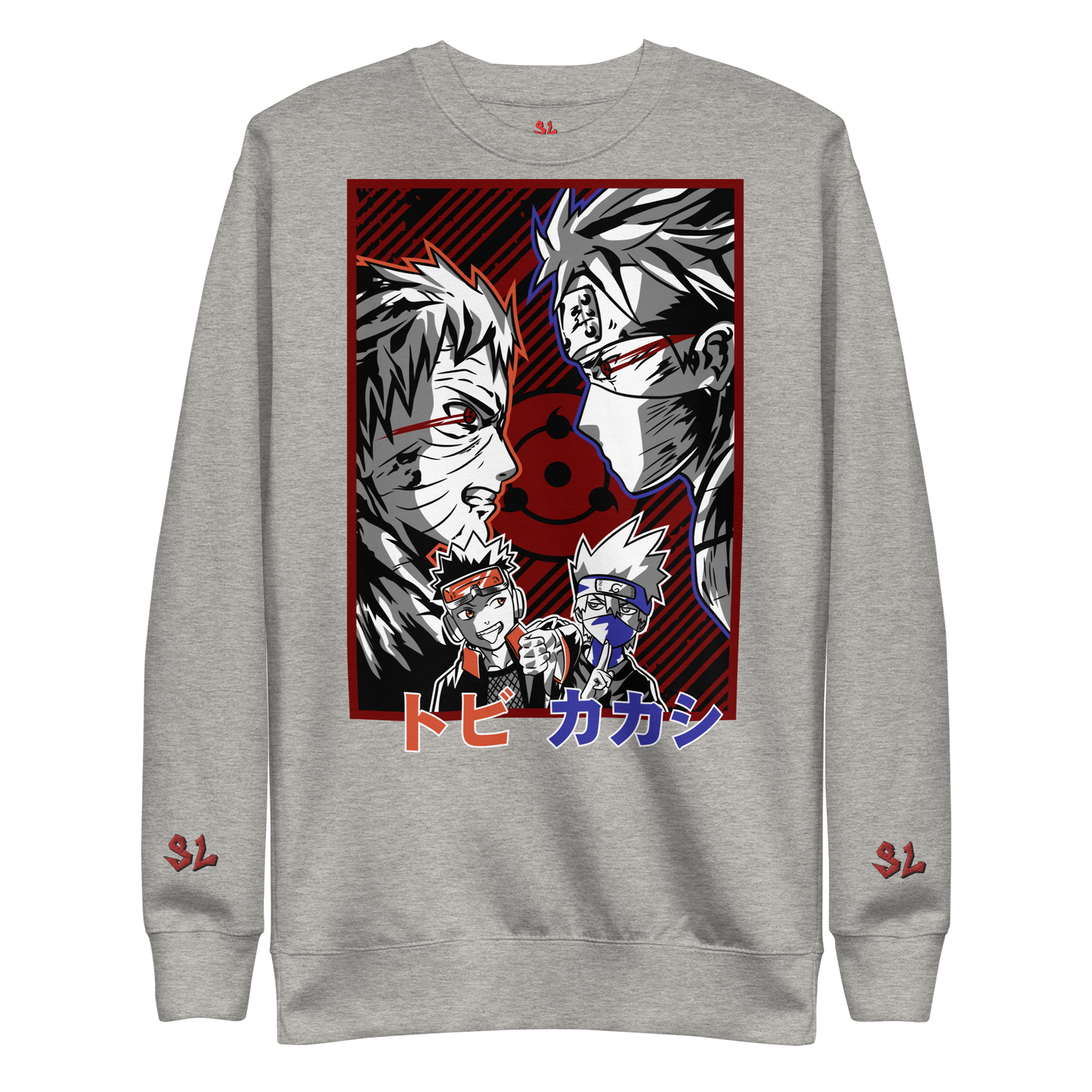 Premium Sweatshirt with Embroidery RED-LOGO | STAYLACRA Anime Collection 1