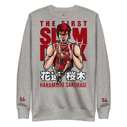 Premium Sweatshirt with Embroidery RED-LOGO | STAYLACRA Anime Collection 1