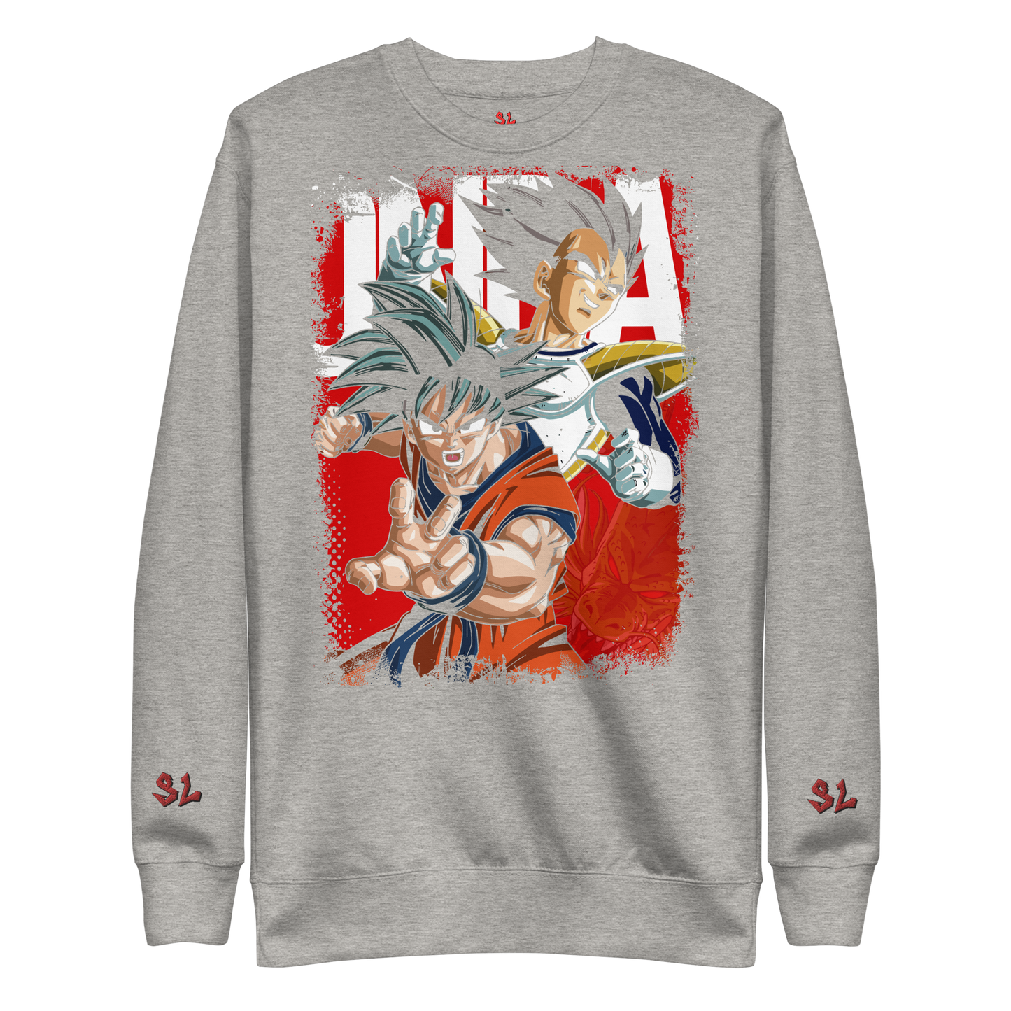 Premium Sweatshirt with Embroidery RED-LOGO | STAYLACRA Anime Collection 1