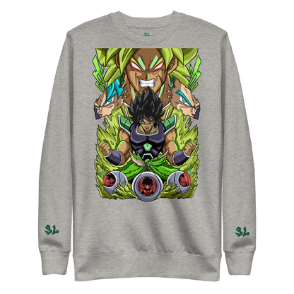 Premium Sweatshirt with Embroidery GREEN-LOGO | STAYLACRA Anime Collection 1