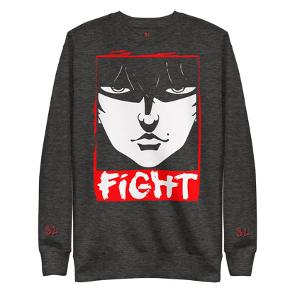 Premium Sweatshirt with Embroidery RED-LOGO | STAYLACRA Anime Collection 1