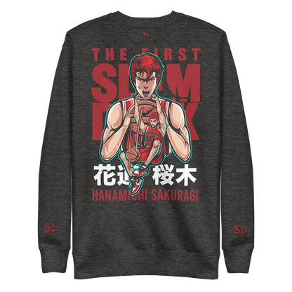 Premium Sweatshirt with Embroidery RED-LOGO | STAYLACRA Anime Collection 1