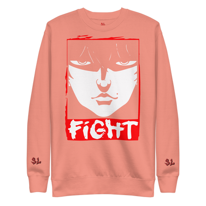 Premium Sweatshirt with Embroidery RED-LOGO | STAYLACRA Anime Collection 1