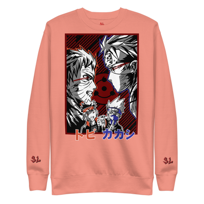 Premium Sweatshirt with Embroidery RED-LOGO | STAYLACRA Anime Collection 1