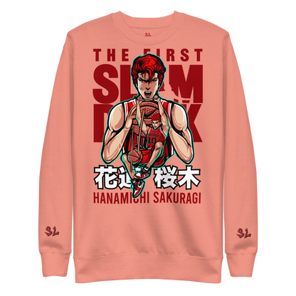 Premium Sweatshirt with Embroidery RED-LOGO | STAYLACRA Anime Collection 1