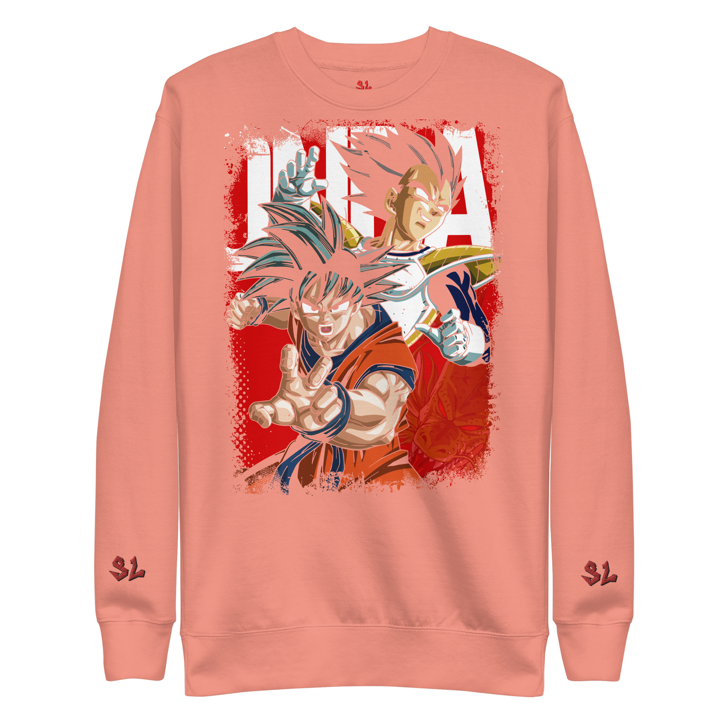 Premium Sweatshirt with Embroidery RED-LOGO | STAYLACRA Anime Collection 1