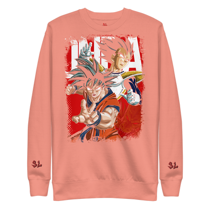 Premium Sweatshirt with Embroidery RED-LOGO | STAYLACRA Anime Collection 1