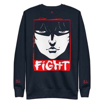 Premium Sweatshirt with Embroidery RED-LOGO | STAYLACRA Anime Collection 1