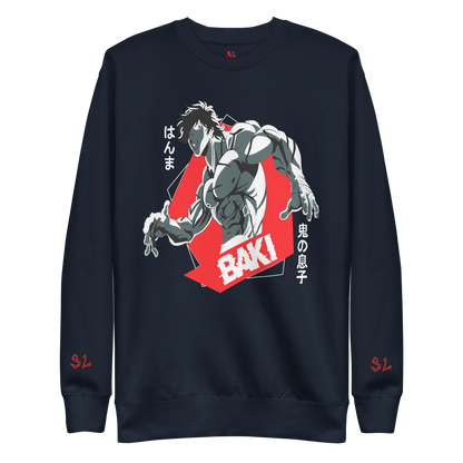 Premium Sweatshirt with Embroidery RED-LOGO | STAYLACRA Anime Collection 1