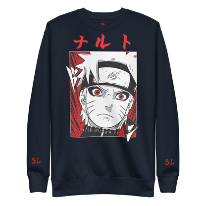 Premium Sweatshirt with Embroidery RED-LOGO | STAYLACRA Anime Collection 1