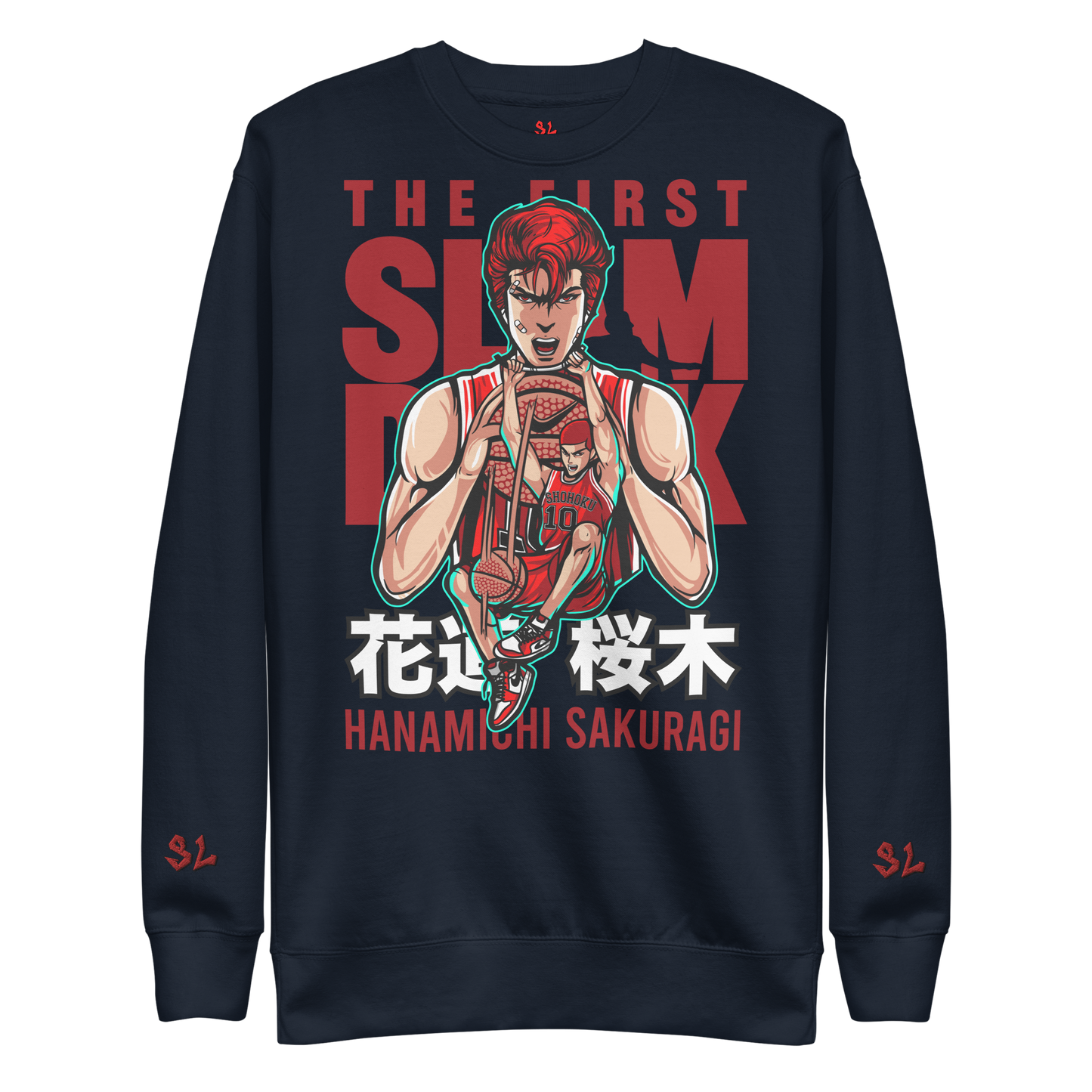 Premium Sweatshirt with Embroidery RED-LOGO | STAYLACRA Anime Collection 1