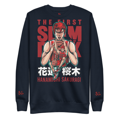 Premium Sweatshirt with Embroidery RED-LOGO | STAYLACRA Anime Collection 1