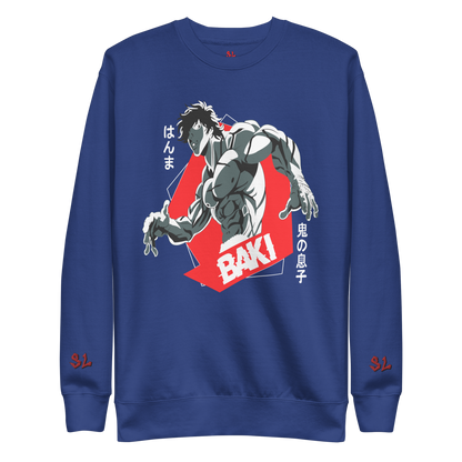 Premium Sweatshirt with Embroidery RED-LOGO | STAYLACRA Anime Collection 1