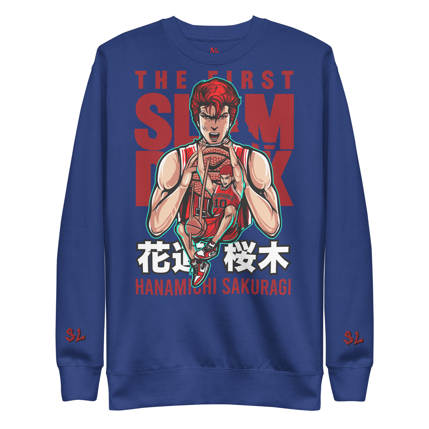 Premium Sweatshirt with Embroidery RED-LOGO | STAYLACRA Anime Collection 1