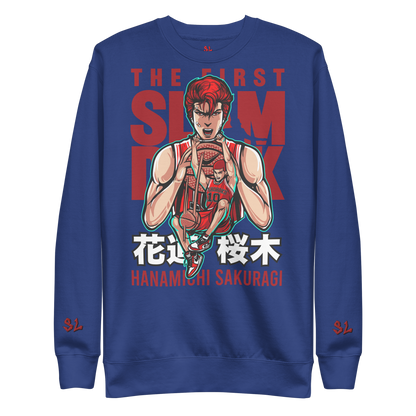Premium Sweatshirt with Embroidery RED-LOGO | STAYLACRA Anime Collection 1
